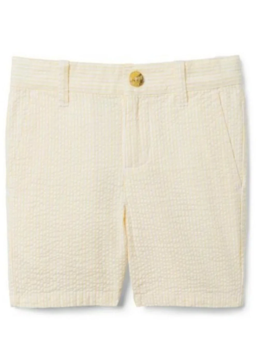 Janie and Jack Yellow Lemonade Stripe Seersucker Short